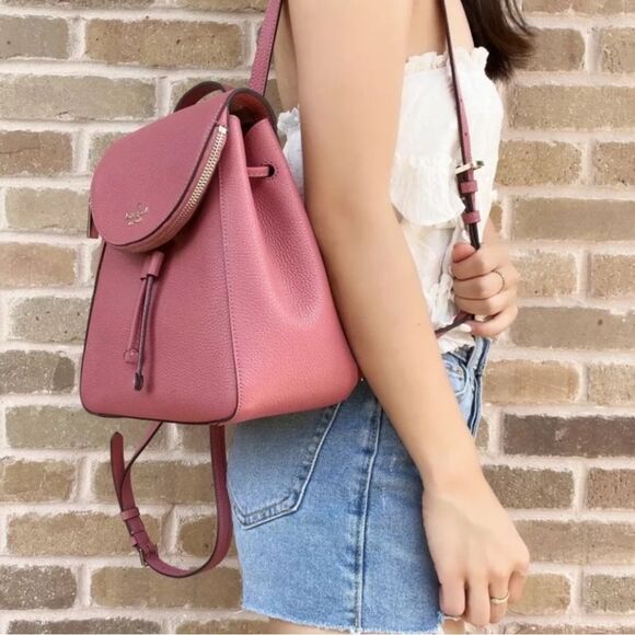 NWOT Kate Spade Leila Medium Backpack Pink - Picture 8 of 9